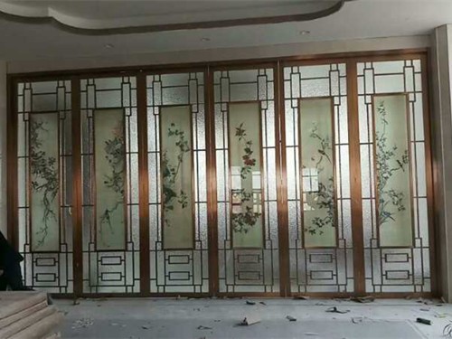 夾絹不銹鋼屏風(fēng)門